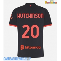 Camisa de time de futebol AC Milan Omari Hutchinson #20 Replicas 3º Equipamento Feminina 2026-27 Manga Curta